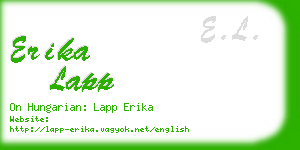 erika lapp business card